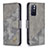 Custodia Portafoglio In Pelle Cover con Supporto B03F per Xiaomi Redmi Note 11 5G Grigio Scuro