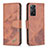 Custodia Portafoglio In Pelle Cover con Supporto B03F per Xiaomi Redmi Note 11 Pro 5G Marrone