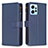 Custodia Portafoglio In Pelle Cover con Supporto B03F per Xiaomi Redmi Note 12 4G Blu