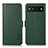 Custodia Portafoglio In Pelle Cover con Supporto B03H per Google Pixel 6a 5G Verde