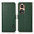 Custodia Portafoglio In Pelle Cover con Supporto B03H per Huawei Honor 50 5G Verde