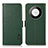 Custodia Portafoglio In Pelle Cover con Supporto B03H per Huawei Mate 60 Pro Verde