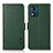 Custodia Portafoglio In Pelle Cover con Supporto B03H per Motorola Moto E13 Verde