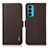 Custodia Portafoglio In Pelle Cover con Supporto B03H per Motorola Moto Edge 20 5G Marrone