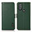 Custodia Portafoglio In Pelle Cover con Supporto B03H per Motorola Moto G Play Gen 2 Verde