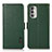 Custodia Portafoglio In Pelle Cover con Supporto B03H per Motorola Moto G Stylus (2022) 5G Verde