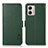 Custodia Portafoglio In Pelle Cover con Supporto B03H per Motorola Moto G53j 5G Verde