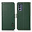 Custodia Portafoglio In Pelle Cover con Supporto B03H per Motorola Moto G62 5G Verde