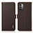 Custodia Portafoglio In Pelle Cover con Supporto B03H per Nokia G11 Marrone