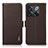 Custodia Portafoglio In Pelle Cover con Supporto B03H per OnePlus 10T 5G Marrone