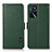 Custodia Portafoglio In Pelle Cover con Supporto B03H per Oppo A16 Verde