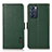 Custodia Portafoglio In Pelle Cover con Supporto B03H per Oppo Reno6 5G Verde