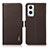 Custodia Portafoglio In Pelle Cover con Supporto B03H per Oppo Reno7 Z 5G Marrone