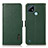 Custodia Portafoglio In Pelle Cover con Supporto B03H per Realme C21 Verde