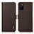 Custodia Portafoglio In Pelle Cover con Supporto B03H per Samsung Galaxy A02s Marrone