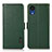 Custodia Portafoglio In Pelle Cover con Supporto B03H per Samsung Galaxy A03 Core Verde