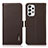 Custodia Portafoglio In Pelle Cover con Supporto B03H per Samsung Galaxy A23 4G Marrone