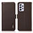 Custodia Portafoglio In Pelle Cover con Supporto B03H per Samsung Galaxy A73 5G Marrone