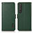 Custodia Portafoglio In Pelle Cover con Supporto B03H per Sony Xperia 1 III Verde