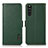 Custodia Portafoglio In Pelle Cover con Supporto B03H per Sony Xperia 10 III Verde