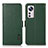 Custodia Portafoglio In Pelle Cover con Supporto B03H per Xiaomi Mi 12 5G Verde