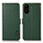 Custodia Portafoglio In Pelle Cover con Supporto B03H per Xiaomi Poco C65 Verde