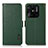 Custodia Portafoglio In Pelle Cover con Supporto B03H per Xiaomi Redmi 10 India Verde