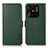 Custodia Portafoglio In Pelle Cover con Supporto B03H per Xiaomi Redmi 10 Power Verde