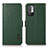 Custodia Portafoglio In Pelle Cover con Supporto B03H per Xiaomi Redmi Note 10 5G Verde