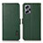 Custodia Portafoglio In Pelle Cover con Supporto B03H per Xiaomi Redmi Note 11T Pro 5G Verde