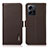 Custodia Portafoglio In Pelle Cover con Supporto B03H per Xiaomi Redmi Note 12 4G Marrone