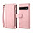 Custodia Portafoglio In Pelle Cover con Supporto B03S per Google Pixel 6 5G Oro Rosa