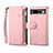 Custodia Portafoglio In Pelle Cover con Supporto B03S per Google Pixel 7 Pro 5G Oro Rosa