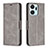 Custodia Portafoglio In Pelle Cover con Supporto B04F per Huawei Honor X7a Grigio