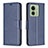 Custodia Portafoglio In Pelle Cover con Supporto B04F per Motorola Moto Edge (2023) 5G Blu
