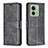 Custodia Portafoglio In Pelle Cover con Supporto B04F per Motorola Moto Edge (2023) 5G Nero