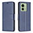 Custodia Portafoglio In Pelle Cover con Supporto B04F per Motorola Moto Edge 40 5G Blu