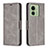 Custodia Portafoglio In Pelle Cover con Supporto B04F per Motorola Moto Edge 40 5G Grigio