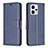 Custodia Portafoglio In Pelle Cover con Supporto B04F per Motorola Moto G13 Blu