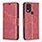 Custodia Portafoglio In Pelle Cover con Supporto B04F per Nokia C22 Rosso