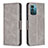 Custodia Portafoglio In Pelle Cover con Supporto B04F per Nokia G11 Grigio