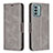 Custodia Portafoglio In Pelle Cover con Supporto B04F per Nokia G22 Grigio