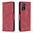 Custodia Portafoglio In Pelle Cover con Supporto B04F per Oppo A16 Rosso