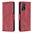 Custodia Portafoglio In Pelle Cover con Supporto B04F per Oppo A16s Rosso