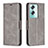 Custodia Portafoglio In Pelle Cover con Supporto B04F per Oppo A2 5G Grigio