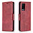 Custodia Portafoglio In Pelle Cover con Supporto B04F per Oppo A54 4G Rosso