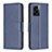 Custodia Portafoglio In Pelle Cover con Supporto B04F per Oppo A77 5G Blu