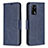 Custodia Portafoglio In Pelle Cover con Supporto B04F per Oppo A95 4G Blu