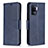 Custodia Portafoglio In Pelle Cover con Supporto B04F per Oppo F19 Pro Blu