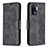 Custodia Portafoglio In Pelle Cover con Supporto B04F per Oppo F19 Pro Nero